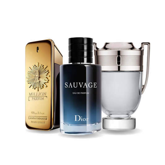 Zestaw 3 perfumy Paco Rabanne ONE MILLION, Dior SAUVAGE, Paco Rabanne INVICTUS 100ml